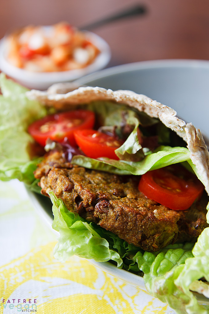 Curried Eggplant, Lentil, and Quinoa Burgers with Onion-Pepper Relish: Even if you don't like eggplant, you will love these burgers, which really don't taste like eggplant at all! Try them with Spicy Onion-Pepper Relish.