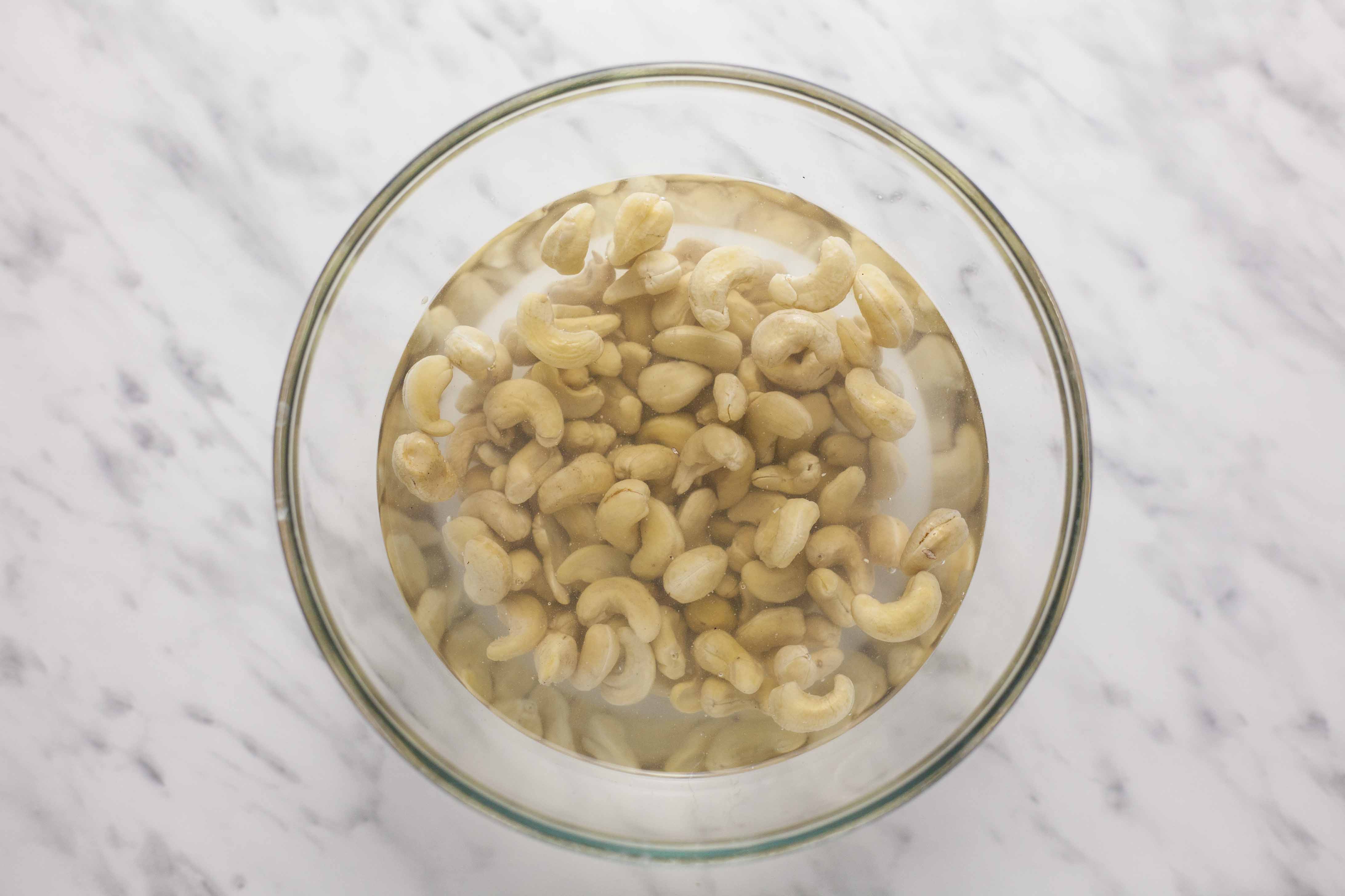 Cashews in water